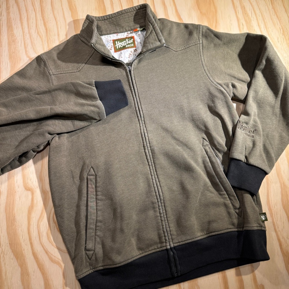 Howler Bros Men's Shaman Full Zip Hoodie Green Contrast Trim Sweatshirt Size S
